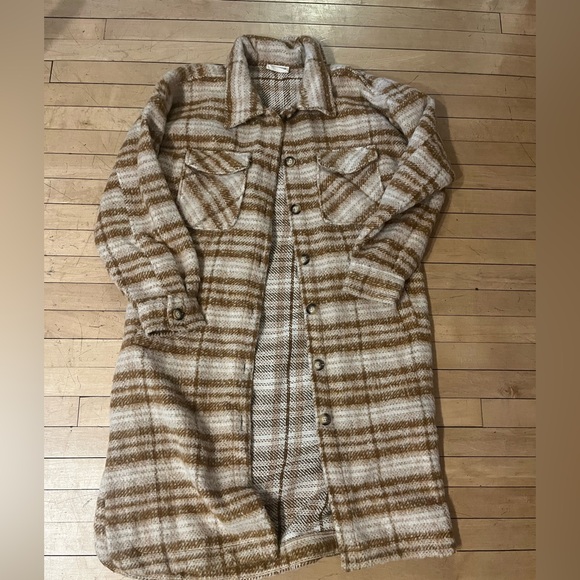 Jackets & Coats | Fuzzy Flannel Shacket | Poshmark